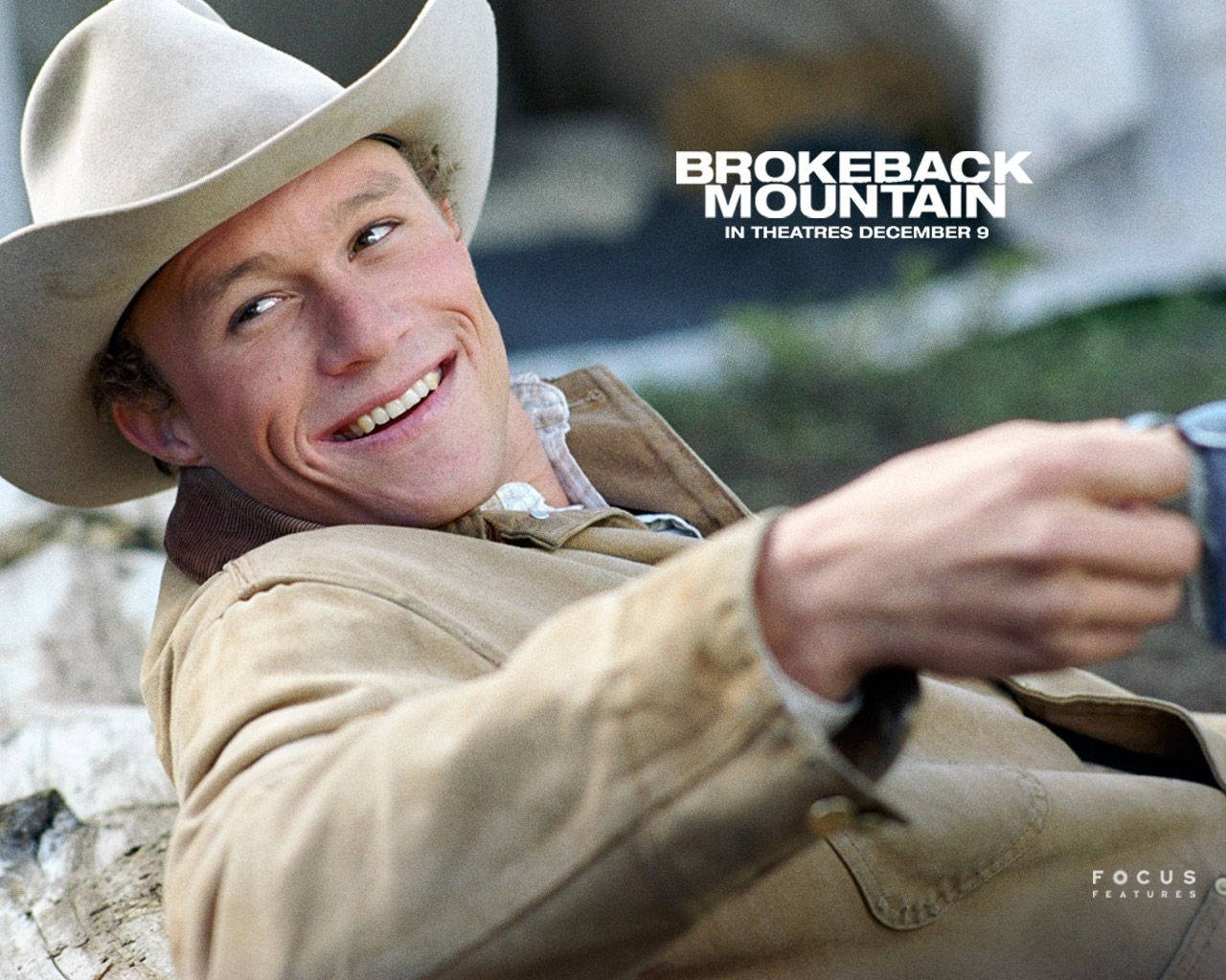 Sonrisade Heath Ledger En Brokeback Mountain Fondo de pantalla