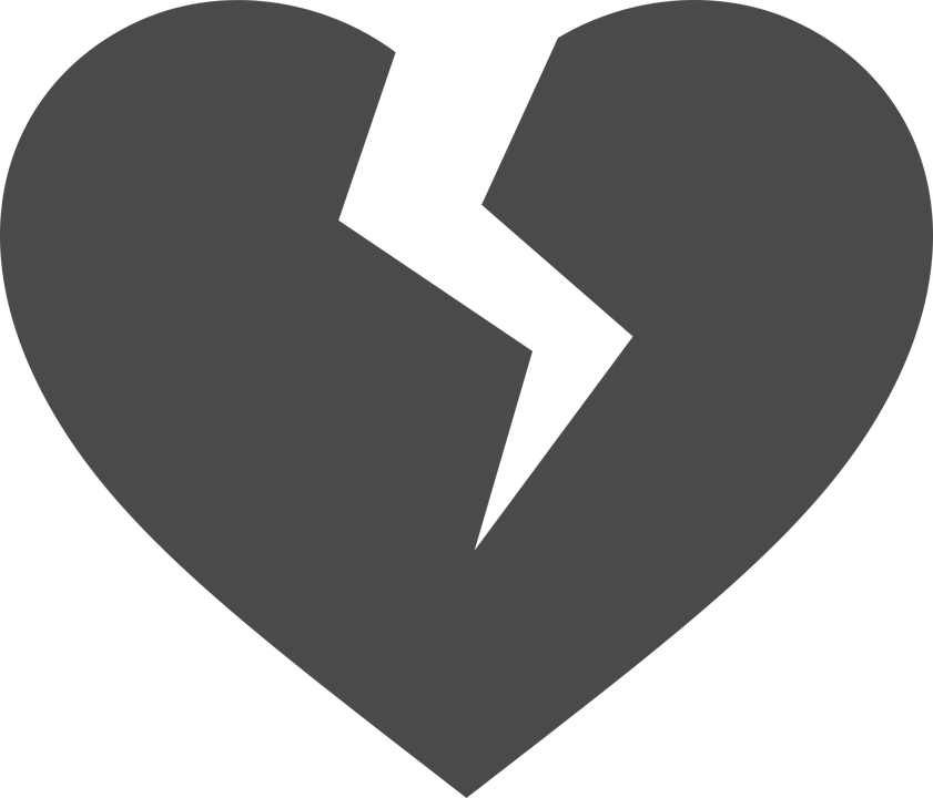 Broken Black Heart Emoji PNG