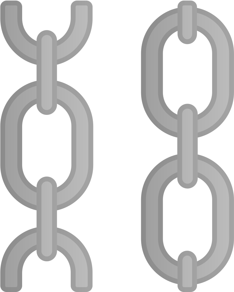 Broken Chain Link Graphic PNG