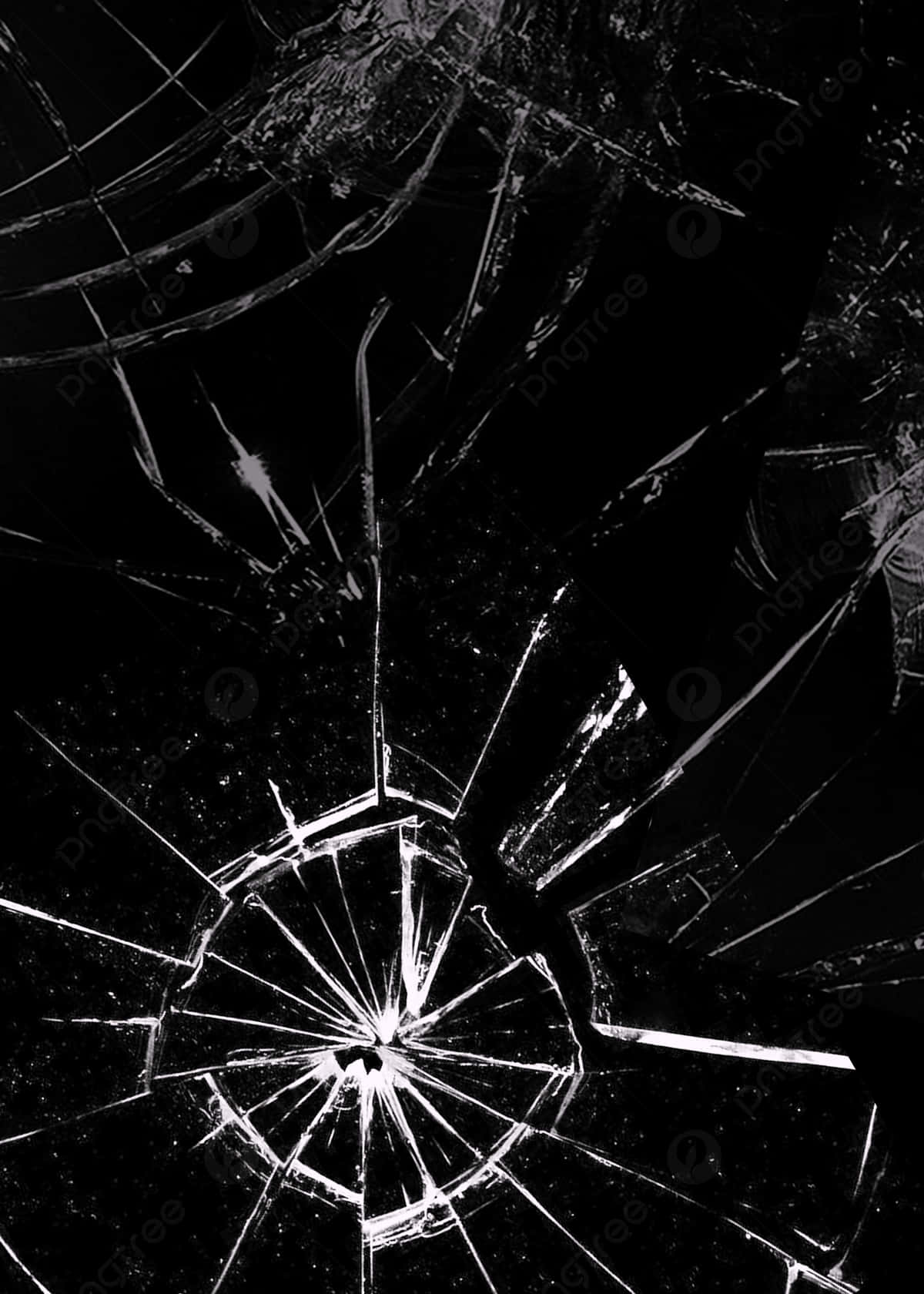 Shattered Glass Texture on a Black Background