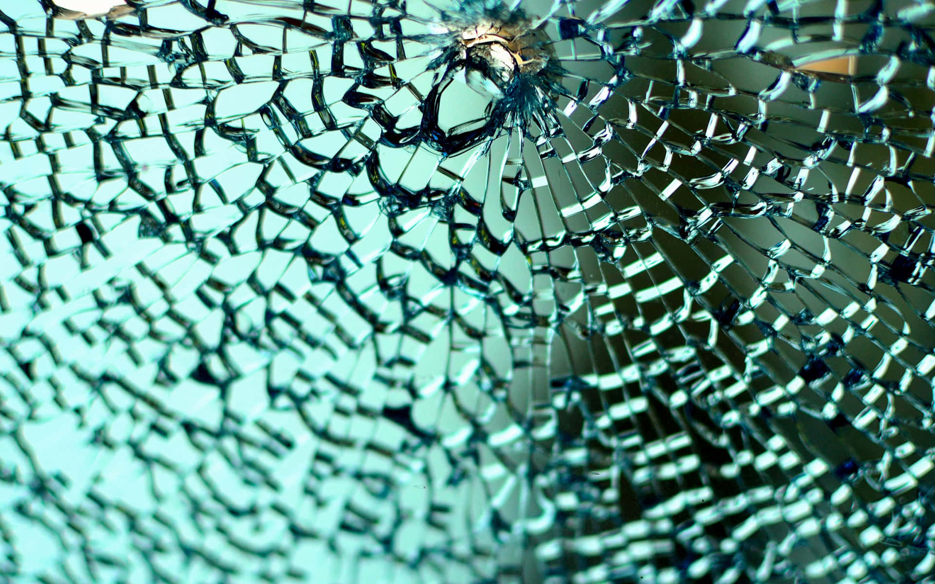 Shattered Dreams - A Close-up View of Broken Glass
