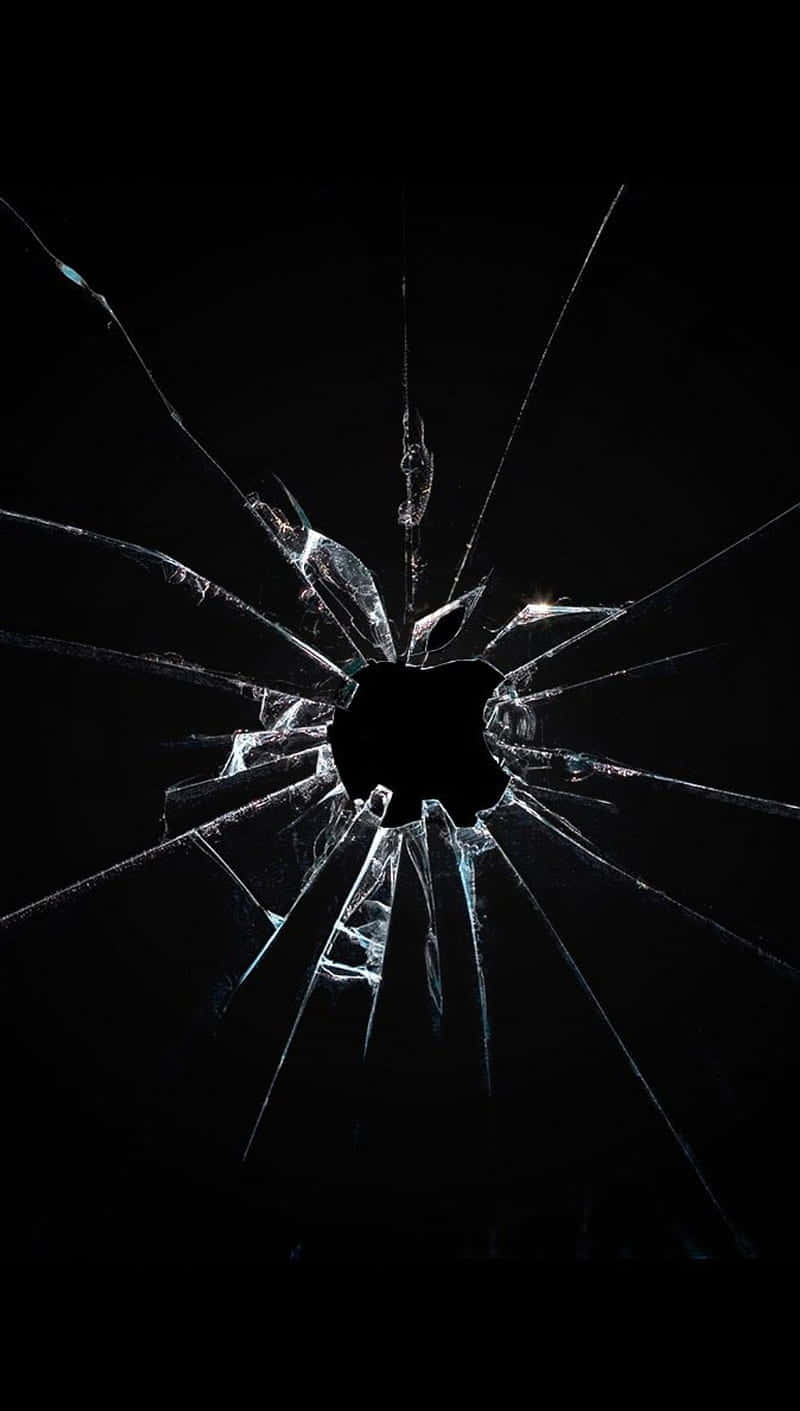 Shattered glass texture on a dark background
