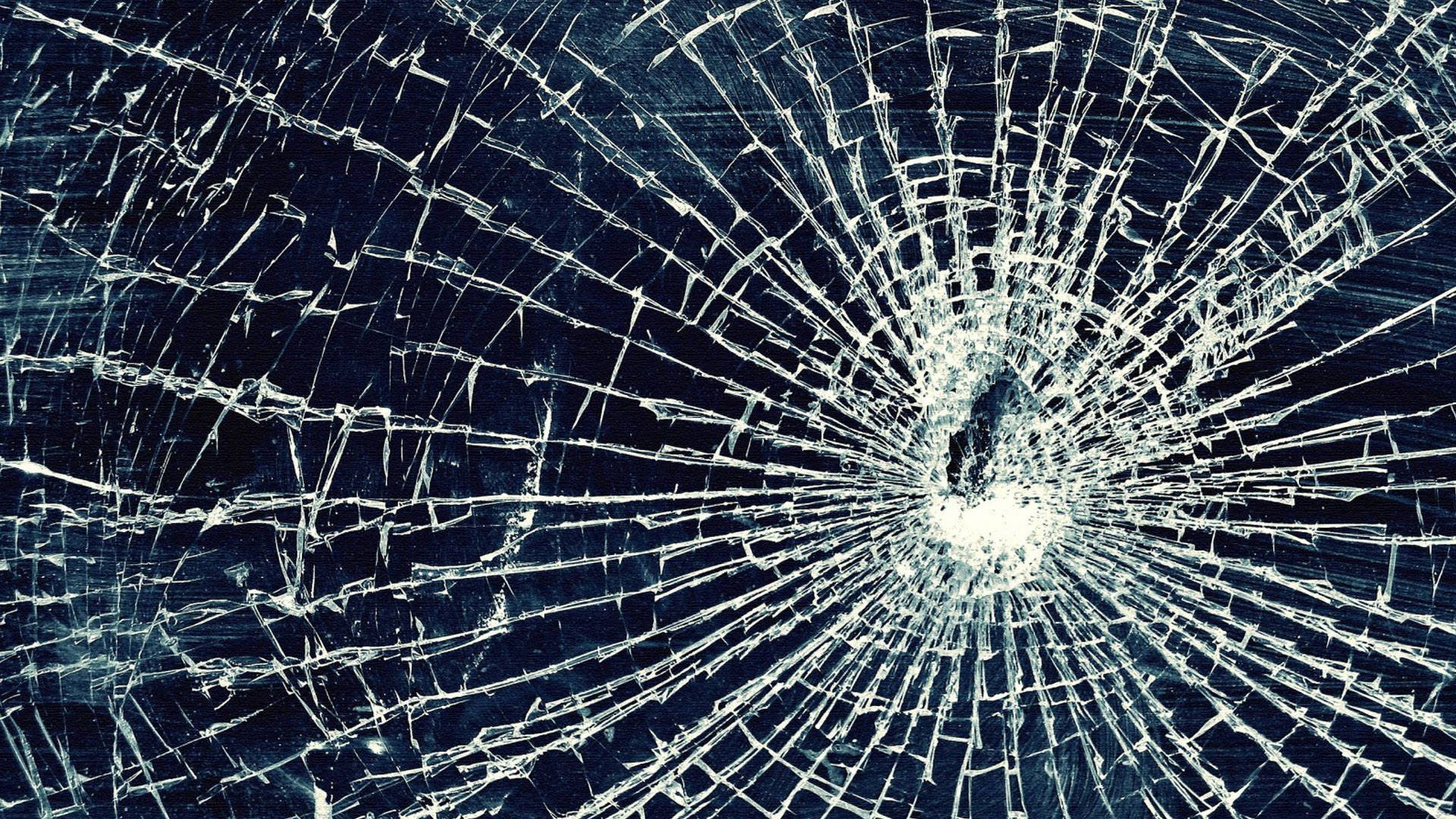 Broken Glass Cracks Screen Saver Wallpaper