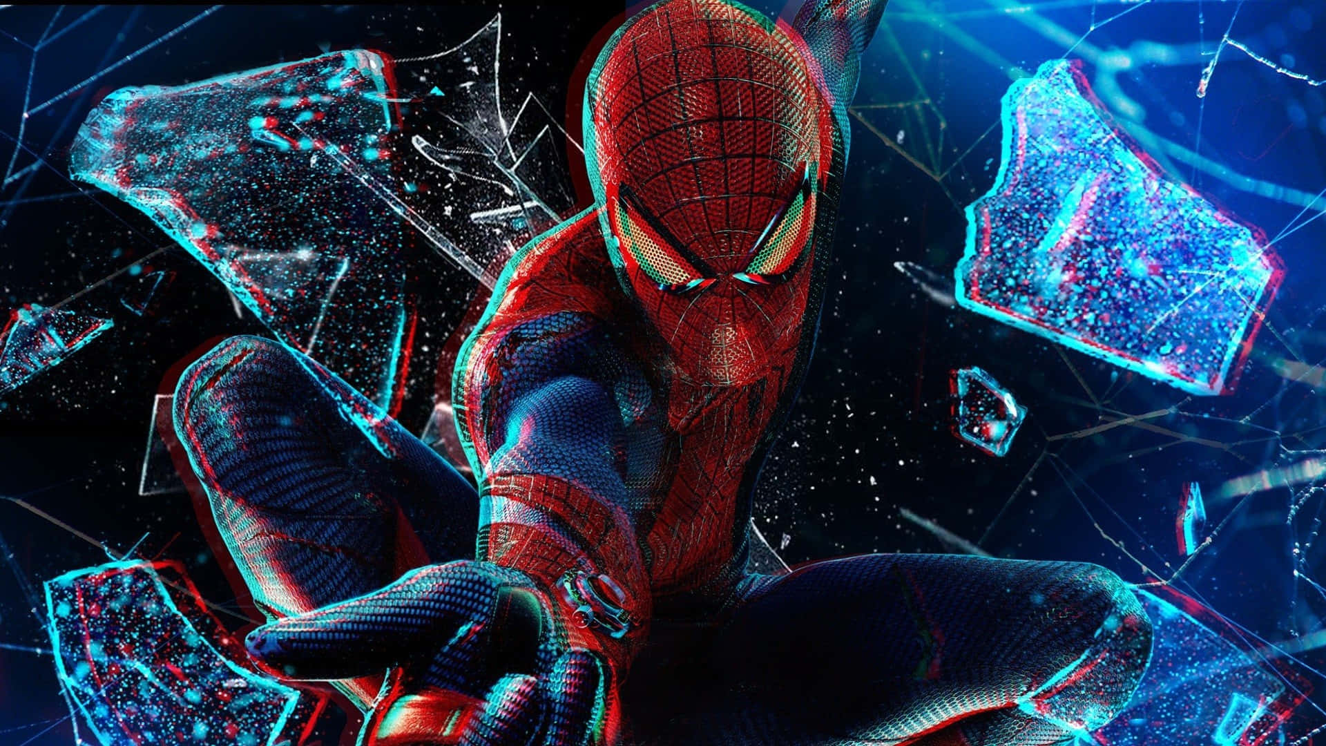 Broken Glass Spider Man PFP Wallpaper