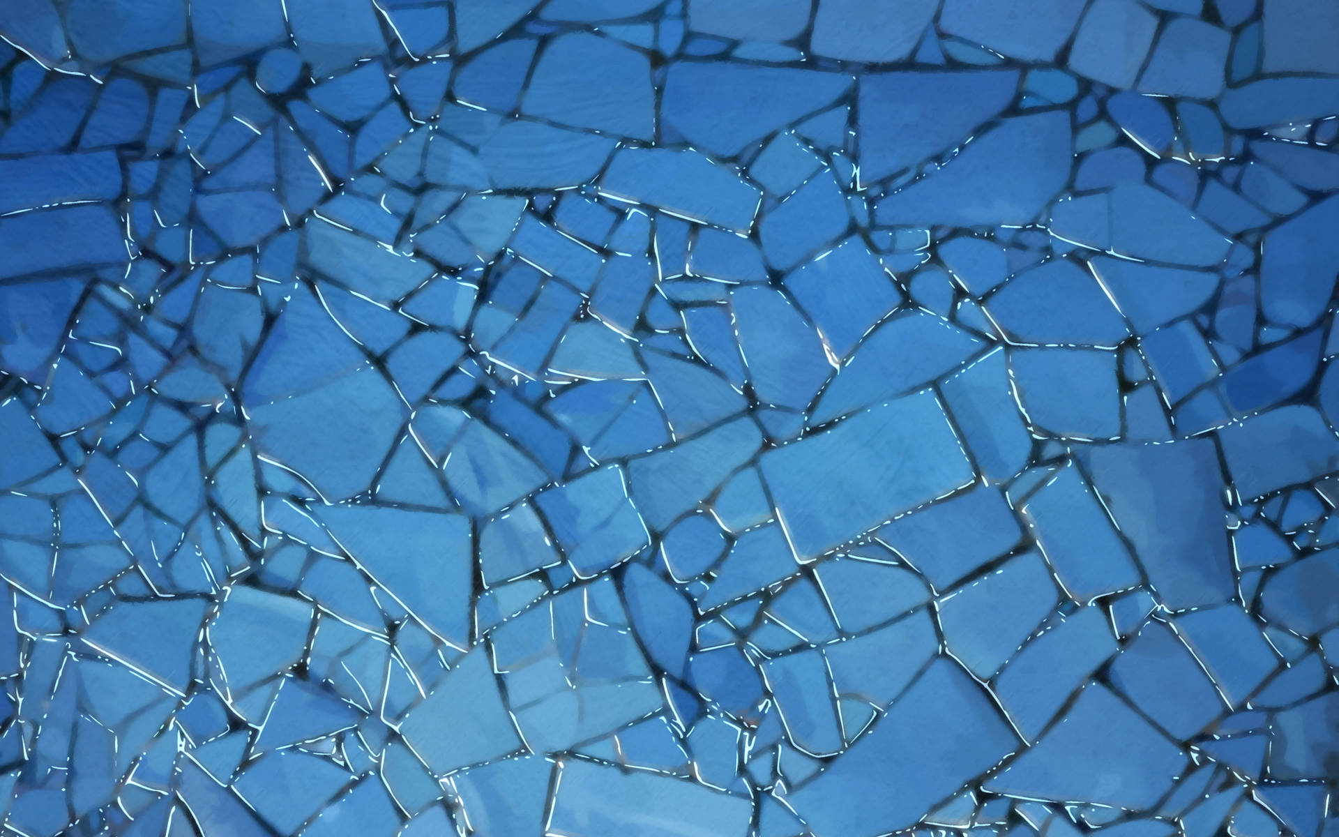 Shattered Beauty - A Spectacle of Broken Glass Tiles Wallpaper