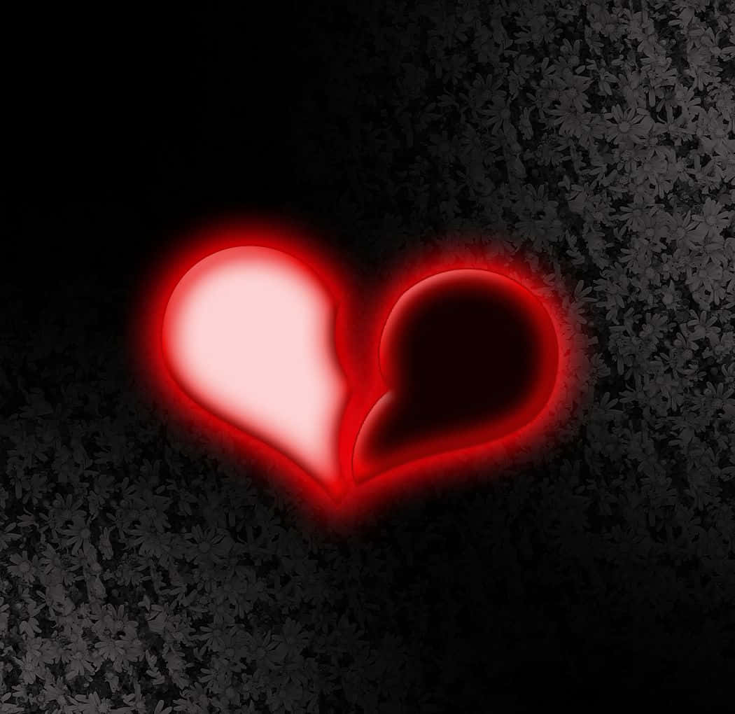 Ettkrossat Hjärta Symboliserar Sorgerna Av Ett Brustet Hjärta. Wallpaper