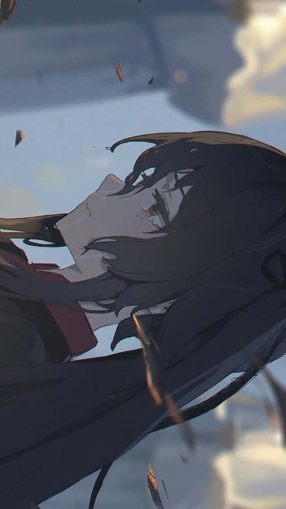 Broken Heart Anime Girl With Falling Leaves Wallpaper