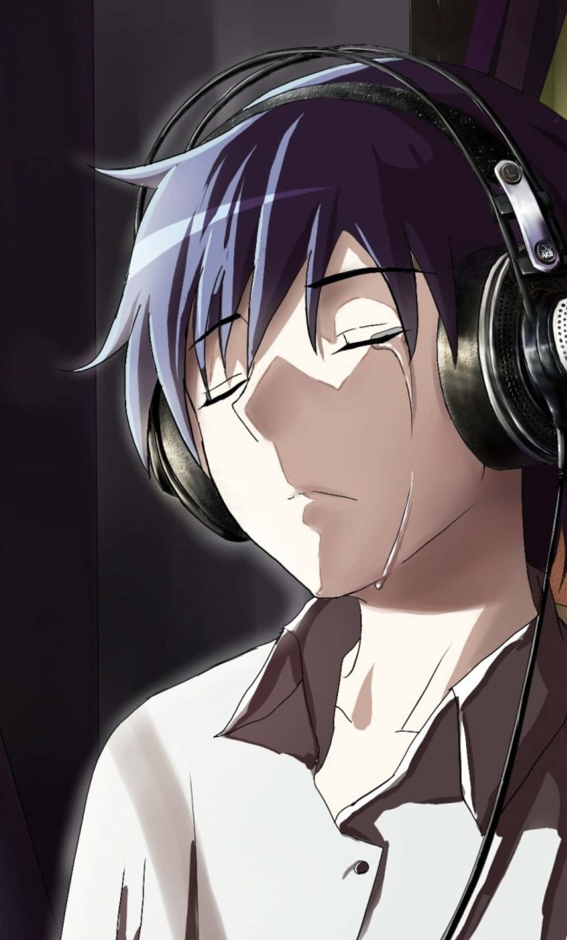 Broken Heart Anime Guy Listening To Music Wallpaper
