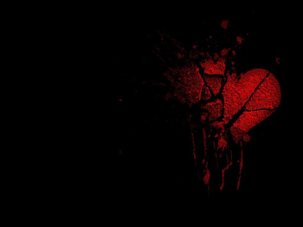 A shattered heart in darkness