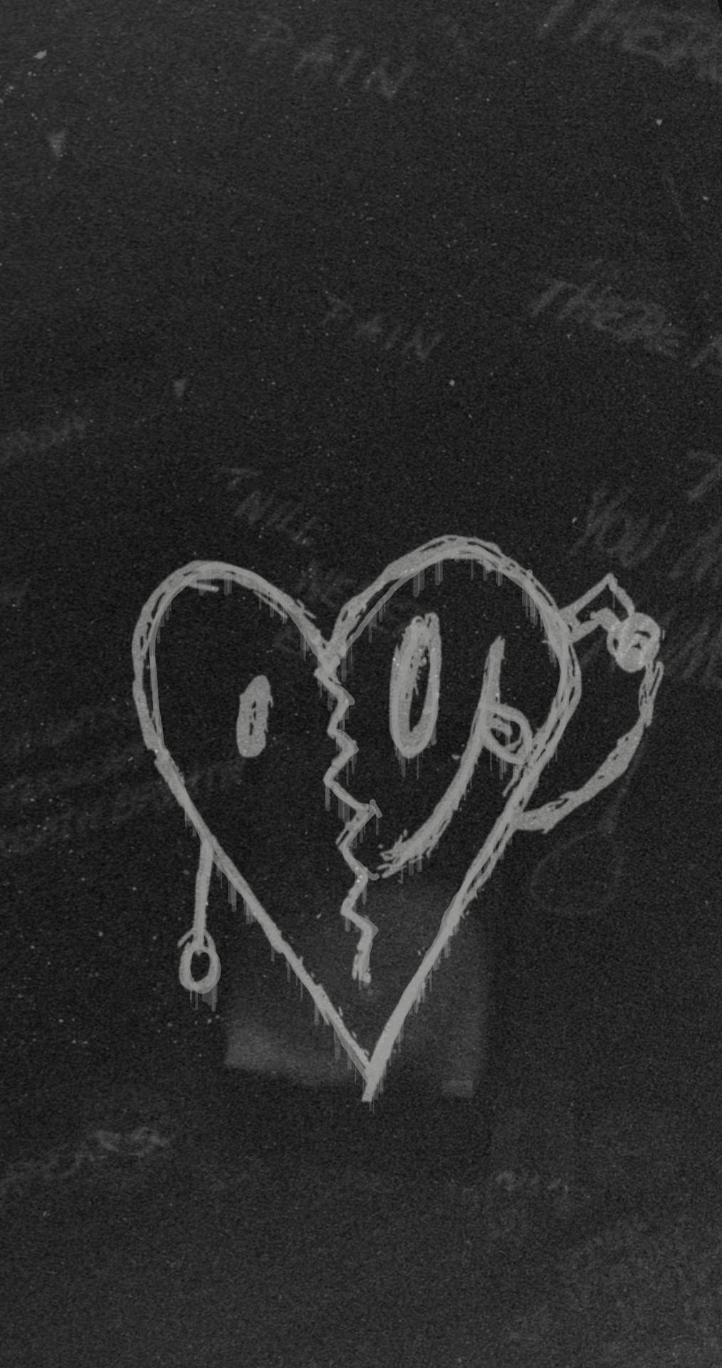 Broken Heart Drawing Of XX Tentacion Wallpaper