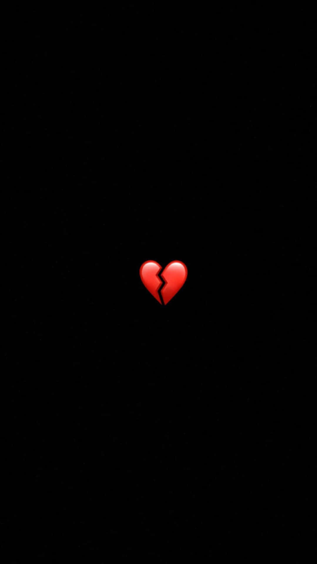 Broken Heart Emoji Dark Background Wallpaper