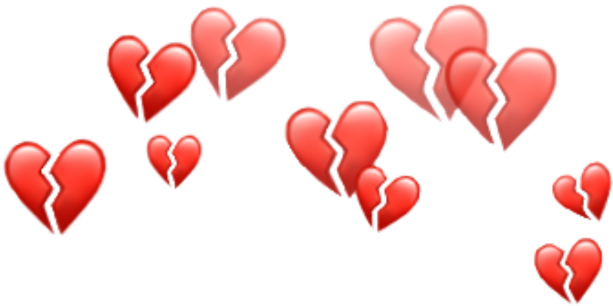 Broken Heart Emoji Pattern PNG