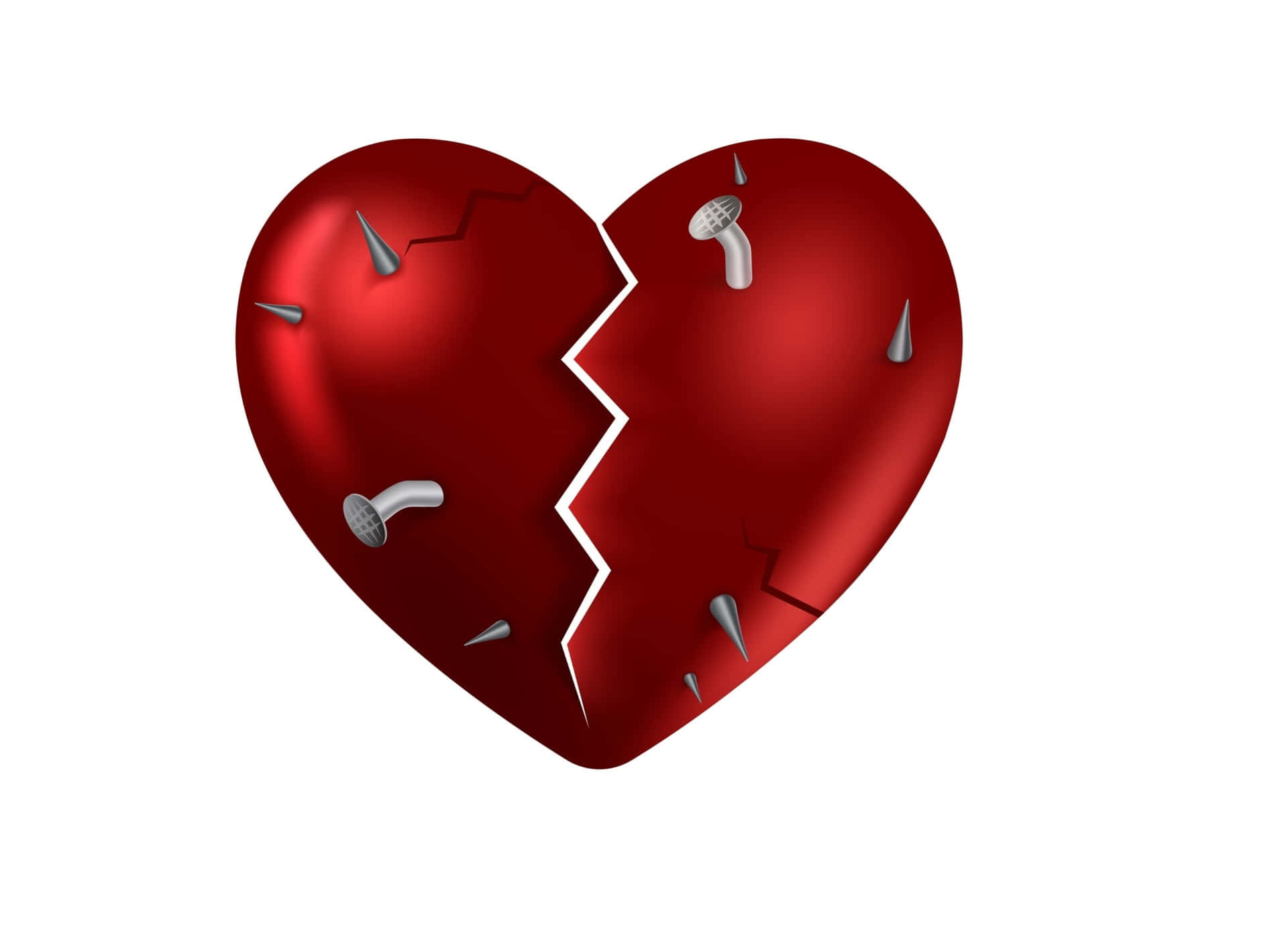 Broken Heart Illustration Wallpaper