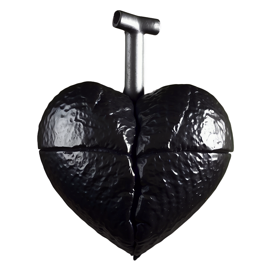 Broken Heart In Black Shadow Png Qot PNG