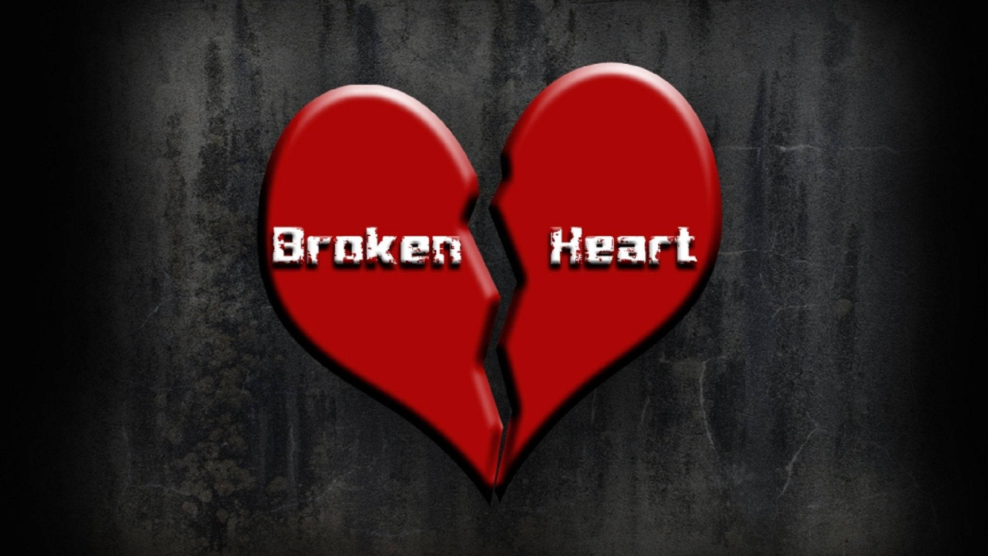 Broken Heart In Pasteboard Background
