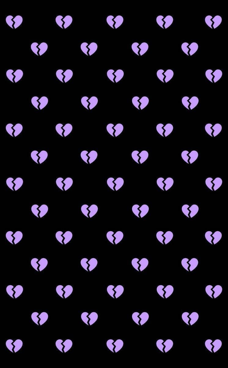 Purple Broken Heart Iphone Wallpaper