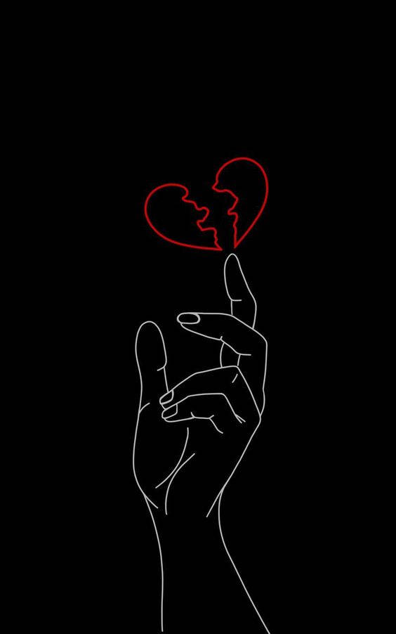 Hånd med et knust hjerte Iphone baggrund Wallpaper