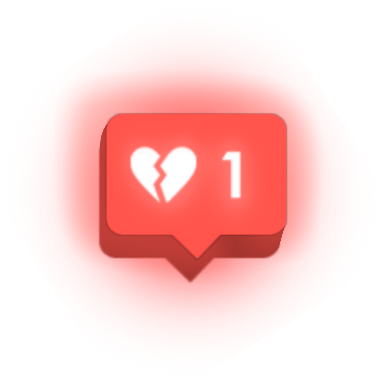 Broken Heart Notification Icon PNG