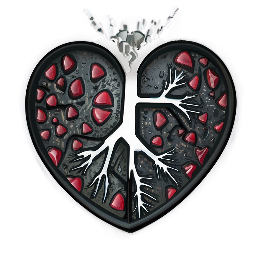 Broken Heart Patch Png Vgq75 PNG