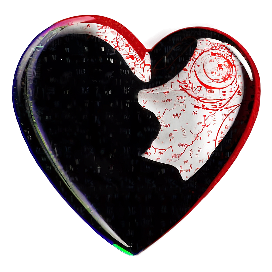 Broken Heart Silhouette Black Png 32 PNG