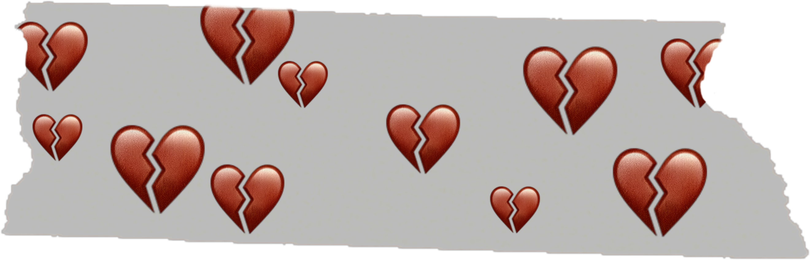 Broken Hearts Taped Together PNG