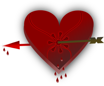 Broken Heartwith Arrow PNG