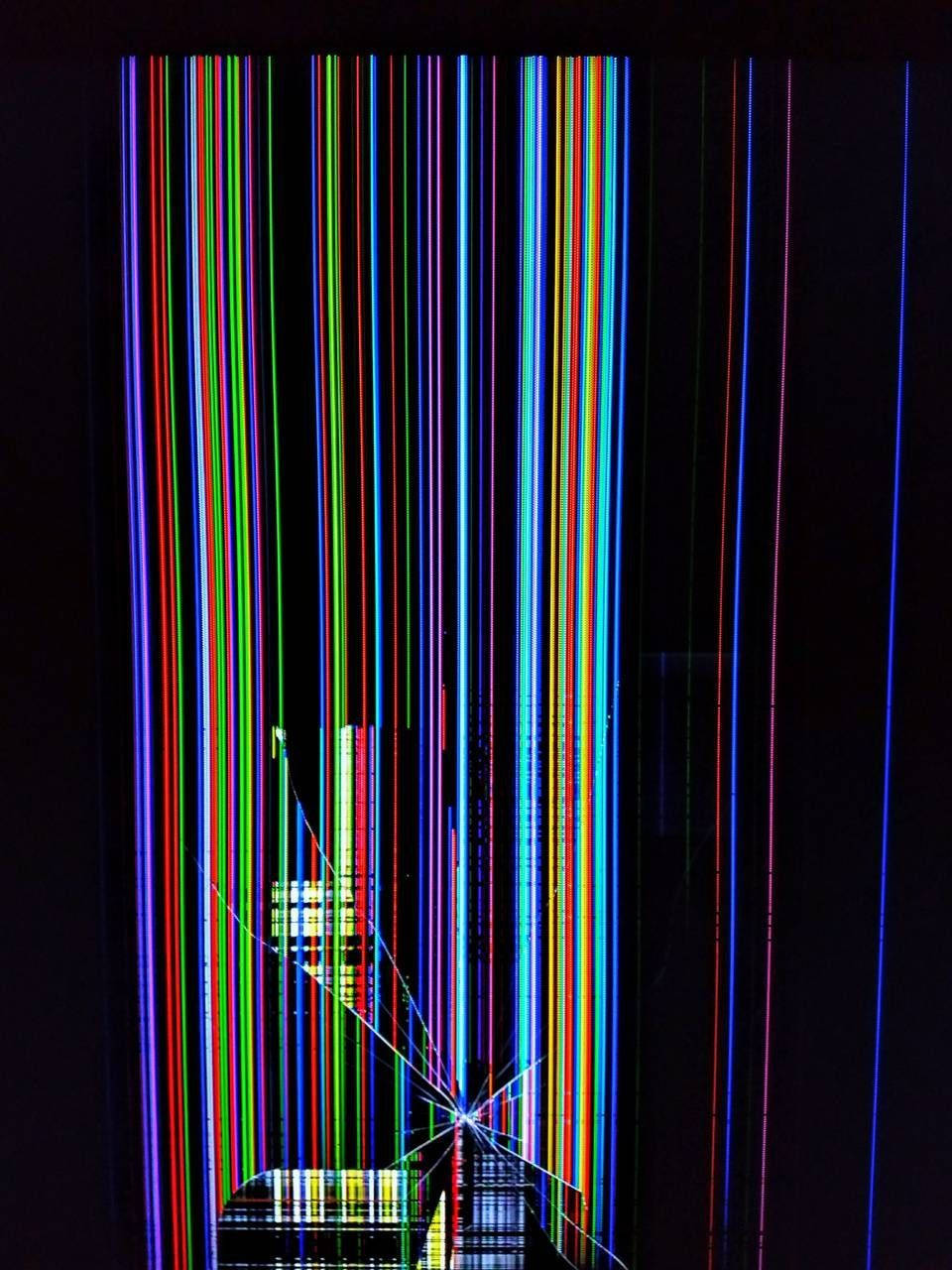 Broken LCD Screen Monitor Wallpaper