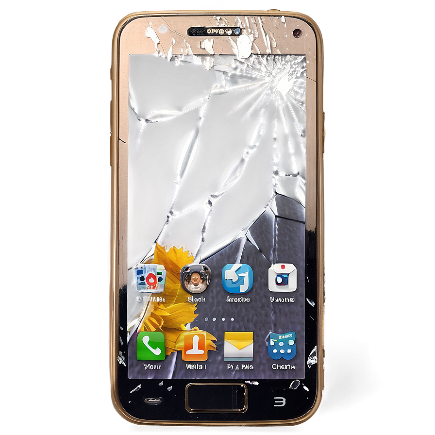 Broken Phone Screen Png 06242024 PNG