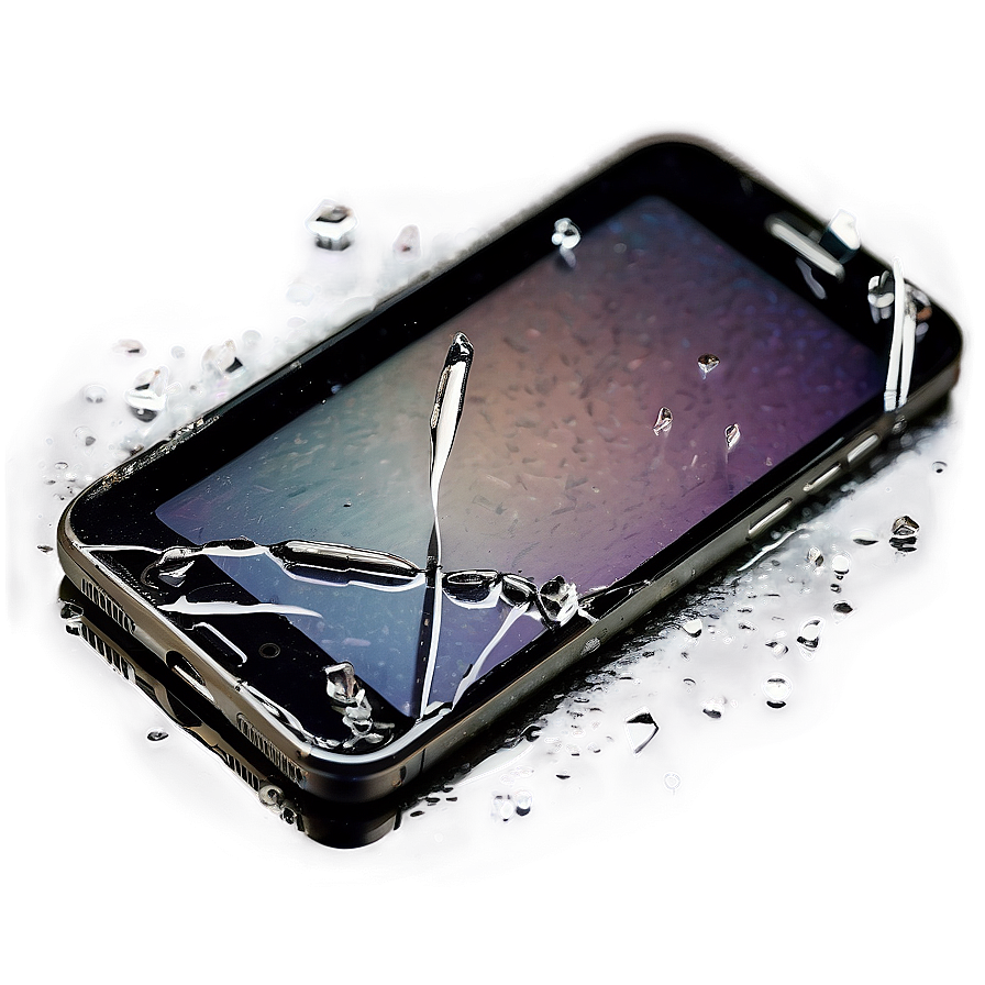 Broken Phone Screen Realistic Png Lku PNG