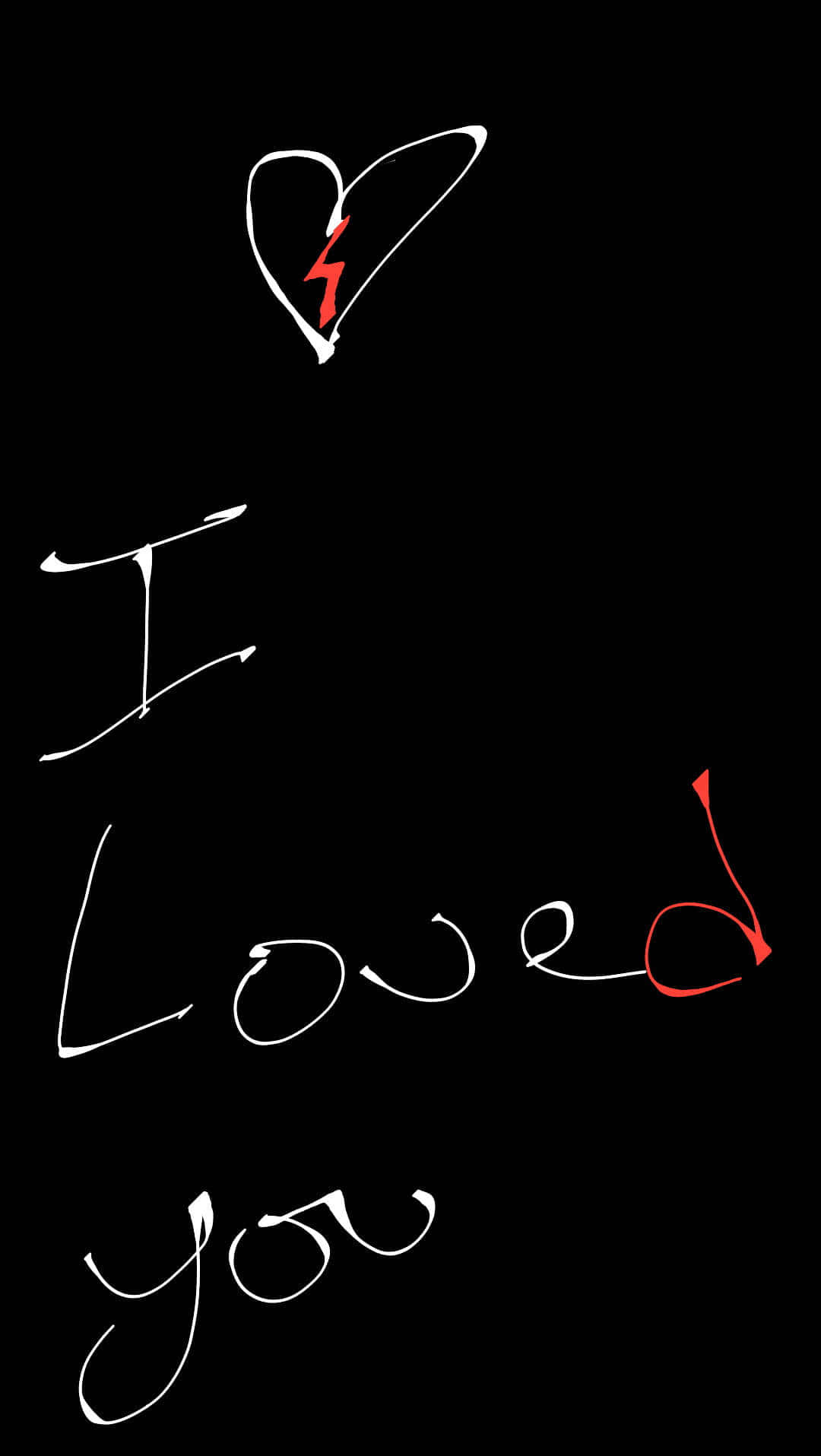 I Love You Written In Red On A Black Background