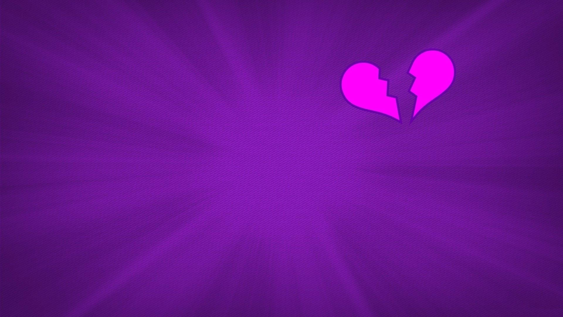 Broken Purple Aesthetic Heart Wallpaper
