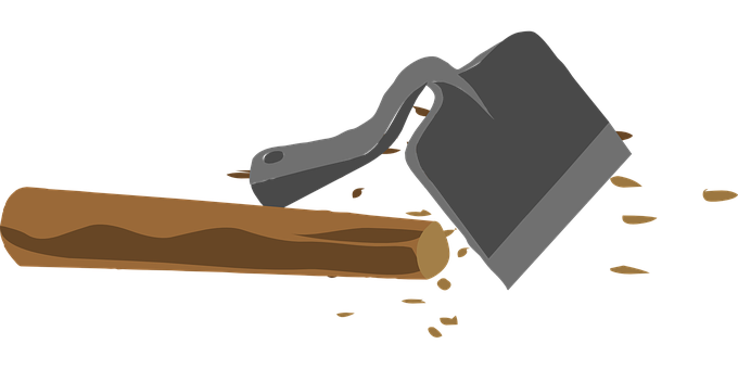 Broken Shovel Illustration PNG