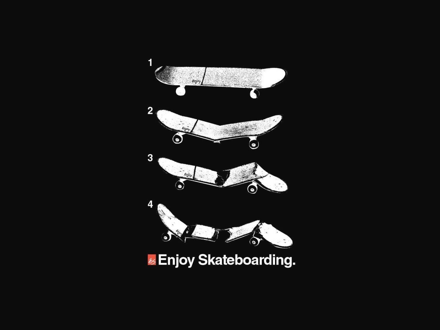 Broken Skateboard iPhone Wallpaper