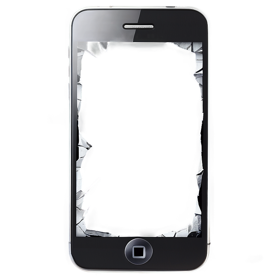 Broken Smartphone Screen Illustration Png 06242024 PNG