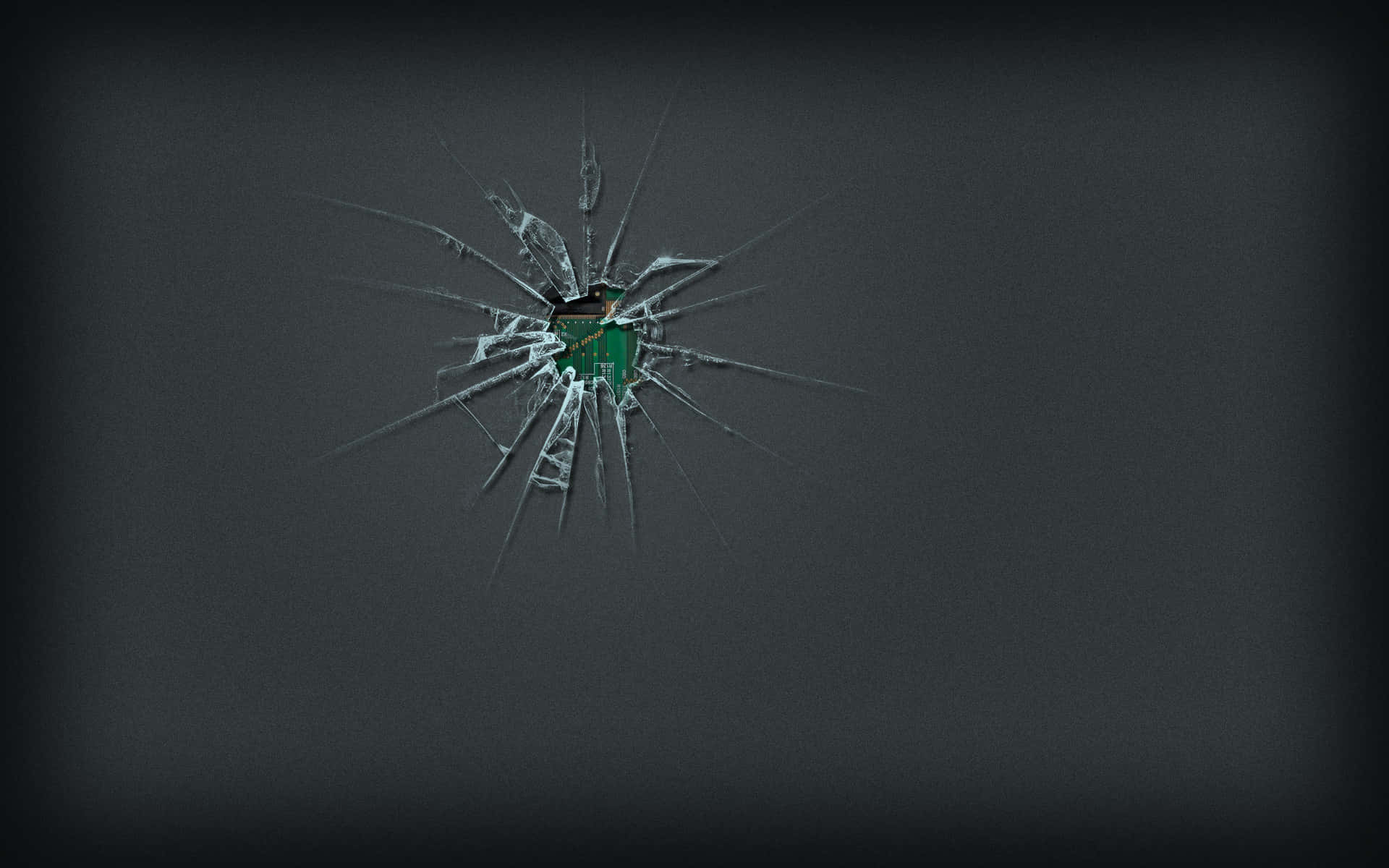 A Broken Glass With A Green Shard Wallpaper