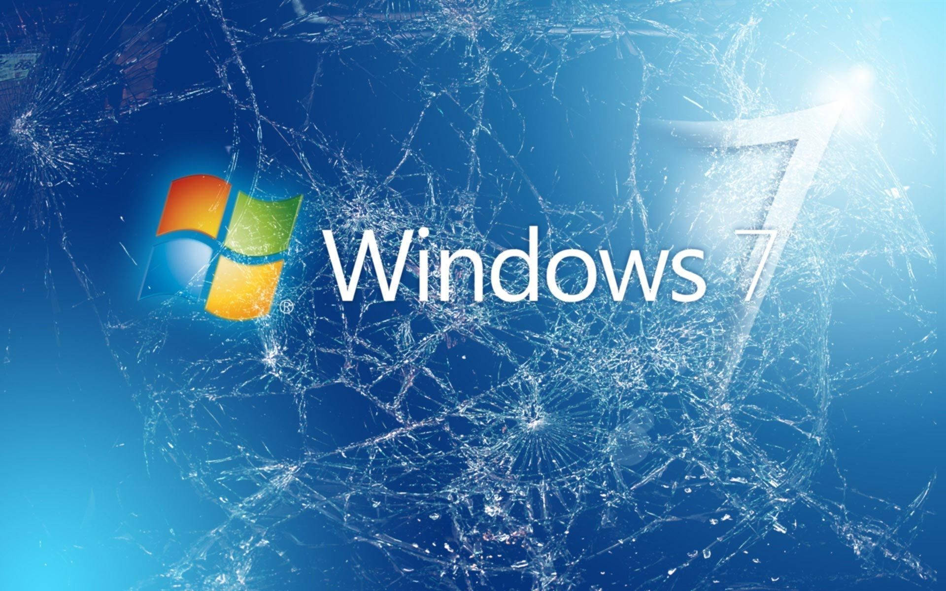 Broken Windows 7 Computer Screen Wallpaper