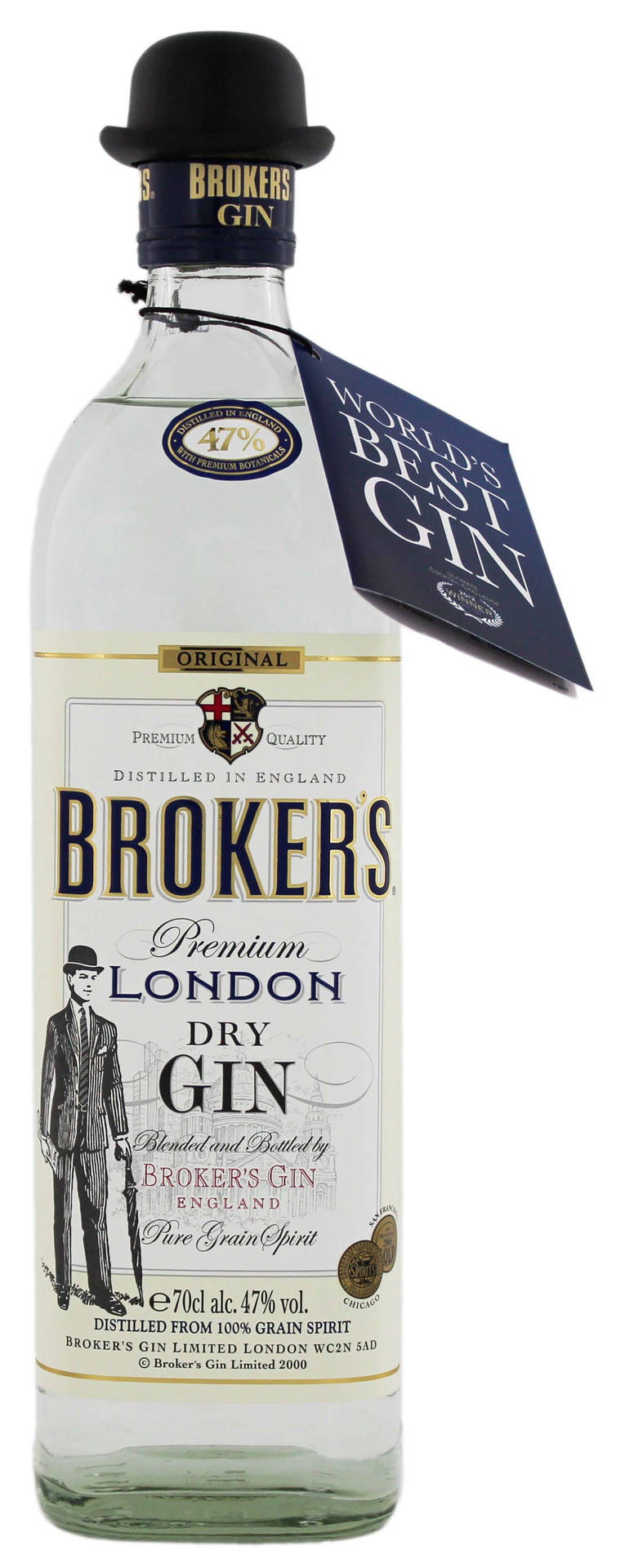Brokers Gin With Tag Wallpaper