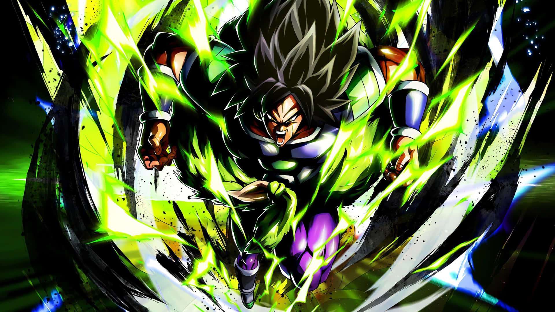 Slipp Kraften Til Legendarisk Super Saiyan Broly Bakgrunnsbildet