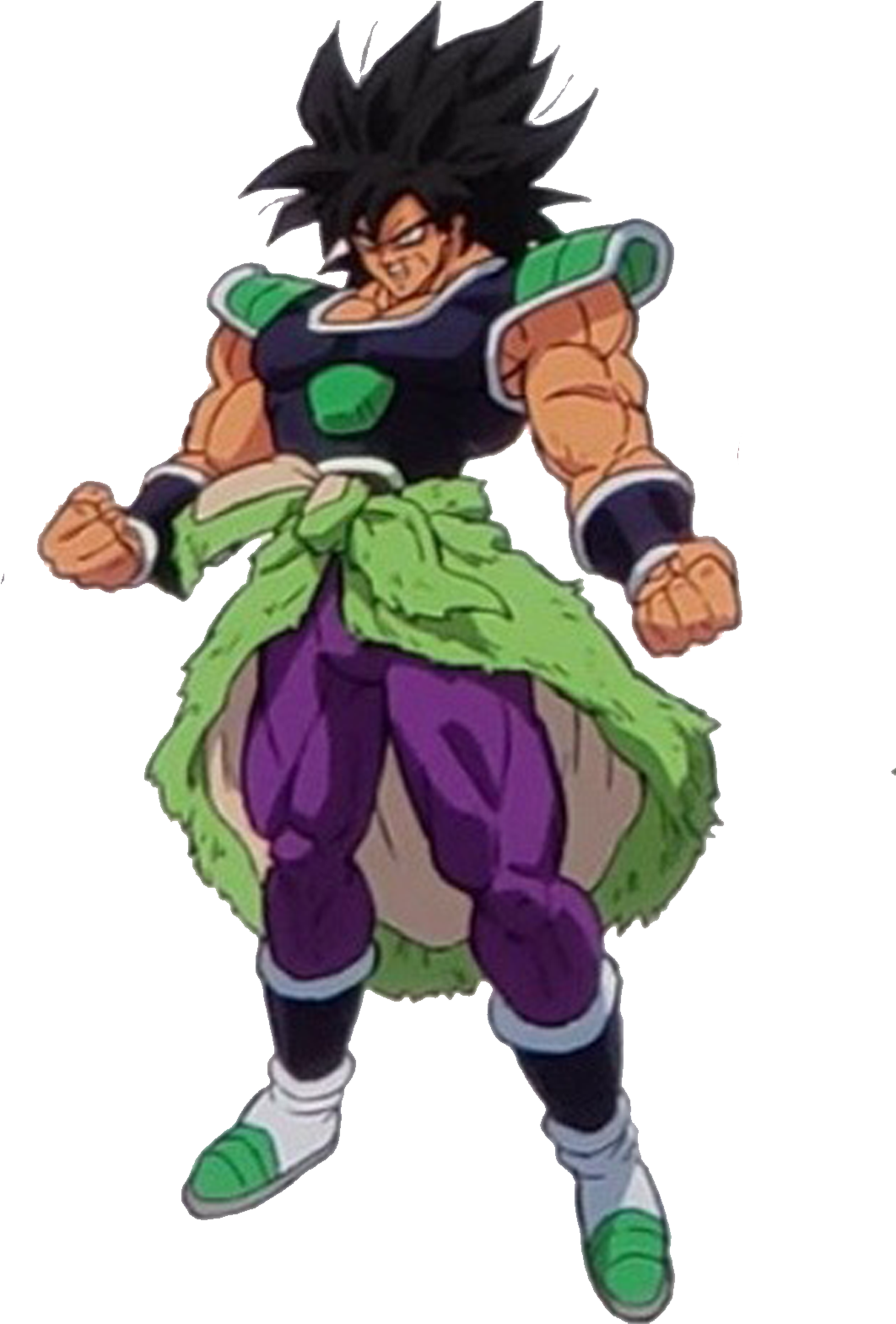 Broly Power Stance Anime Character PNG