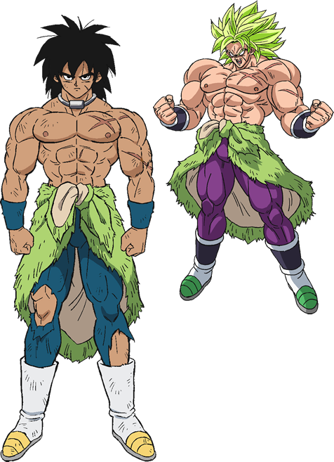 Broly_ Normal_and_ Super_ Saiyan_ Forms PNG