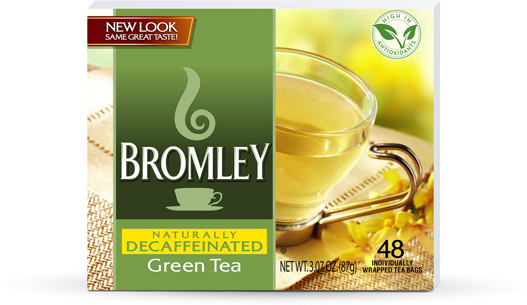Bromley Decaffeinated Green Tea Box PNG