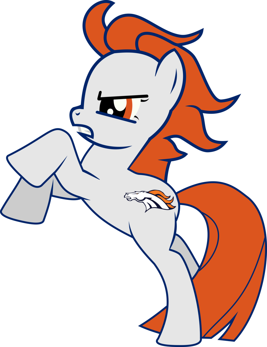 Broncos Themed Animated Pony PNG