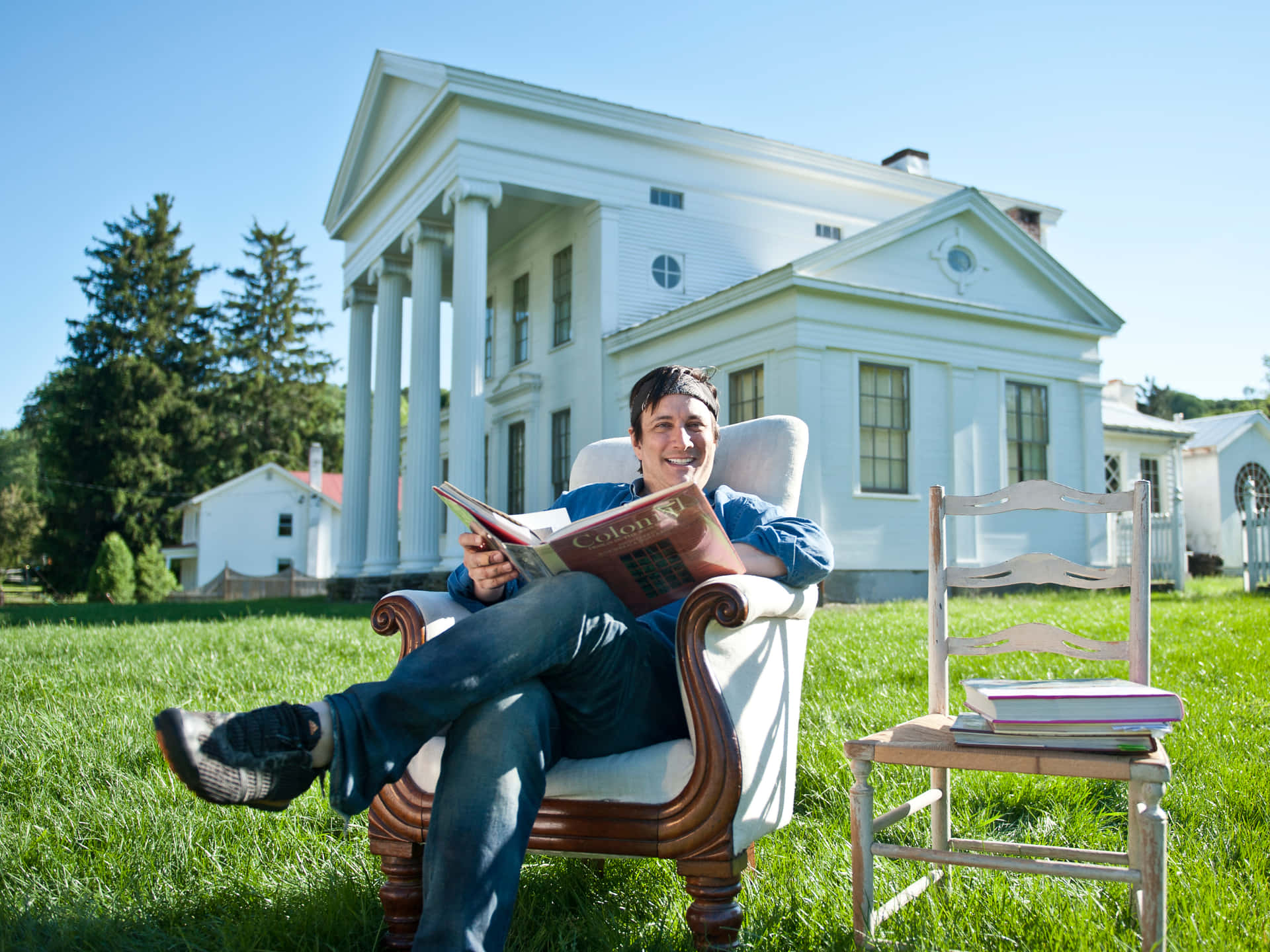 Bronson Pinchot Poses for a Portrait Wallpaper