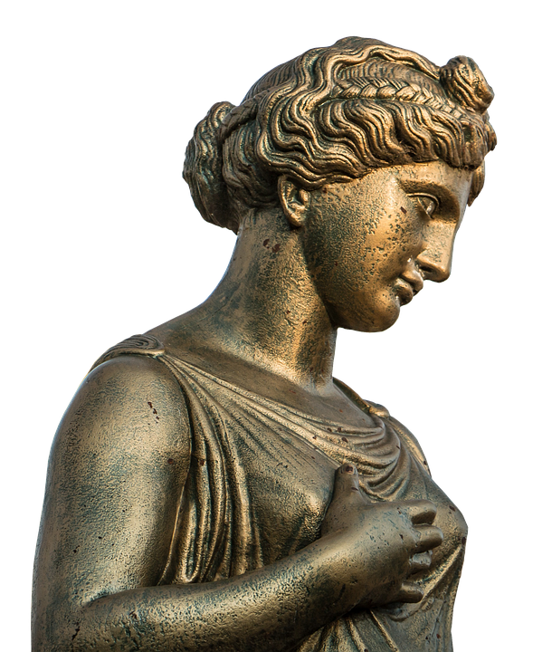 Bronze Ancient Greek Statue PNG