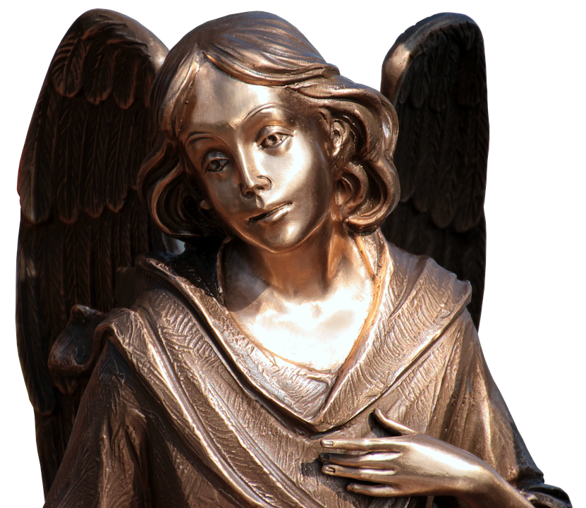 Bronze Angel Sculpture PNG
