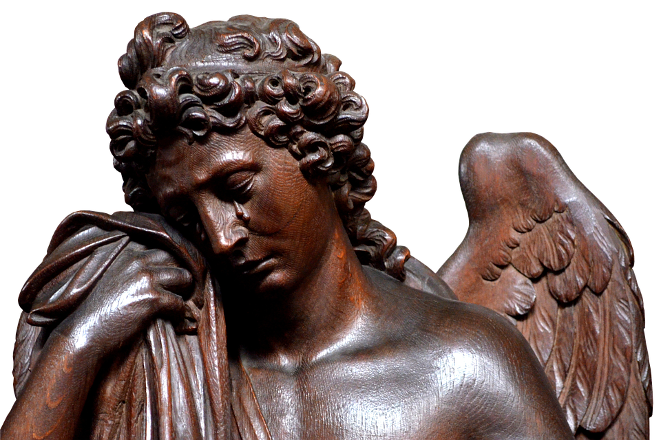Bronze Angel Sculpture Artwork PNG