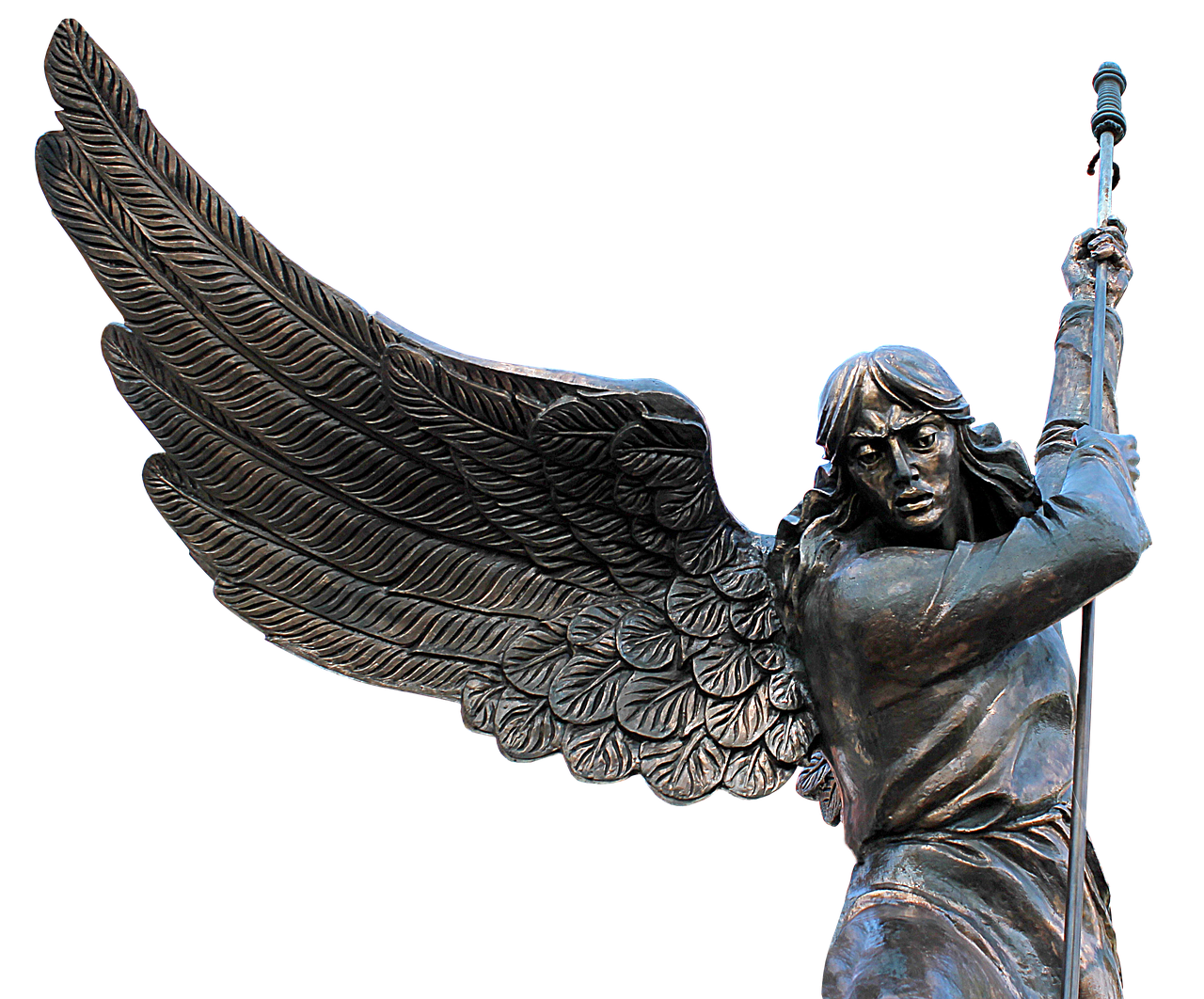 Bronze Angel Statue Sculpture PNG