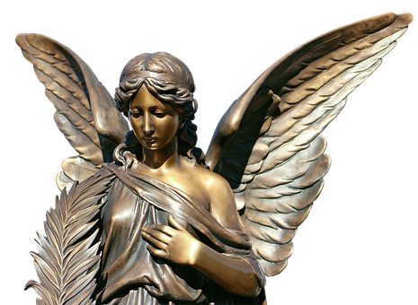 Bronze Angel Statue PNG