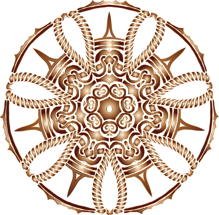 Bronze Ashoka Chakra Design PNG