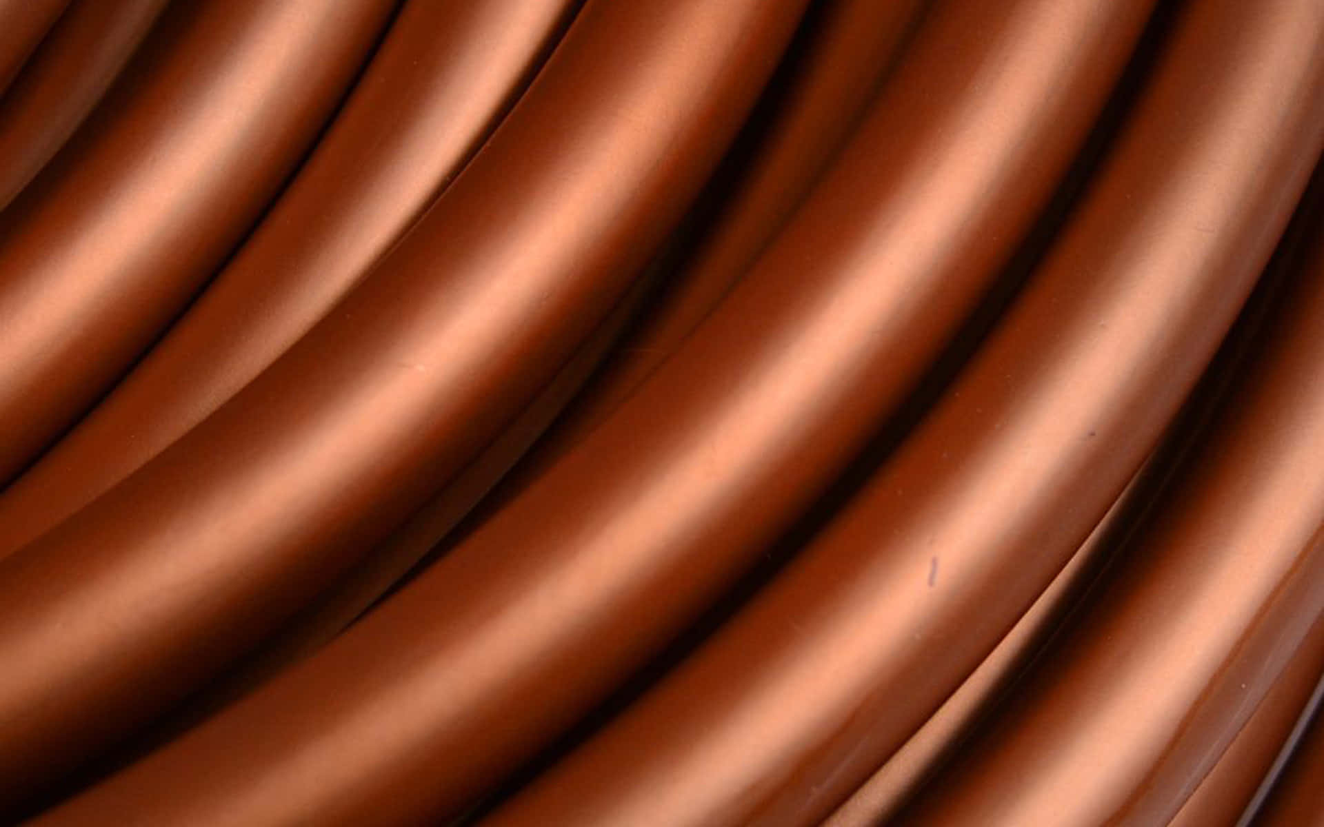 Copper Hoses In A Close Up View